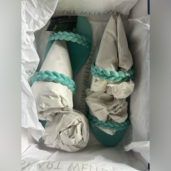 STUART WEITZMAN Sawyer Braided Jelly Flat Sandals - Picture 6 of 6